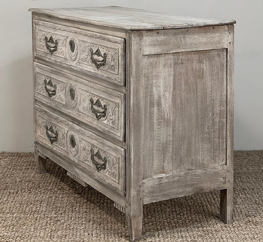 18th Century Country French Whitewashed Commode For Sale 8