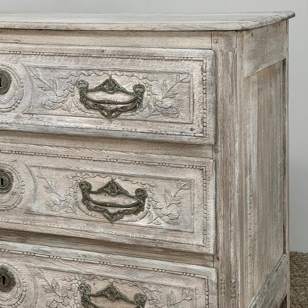 18th Century Country French Whitewashed Commode For Sale 9