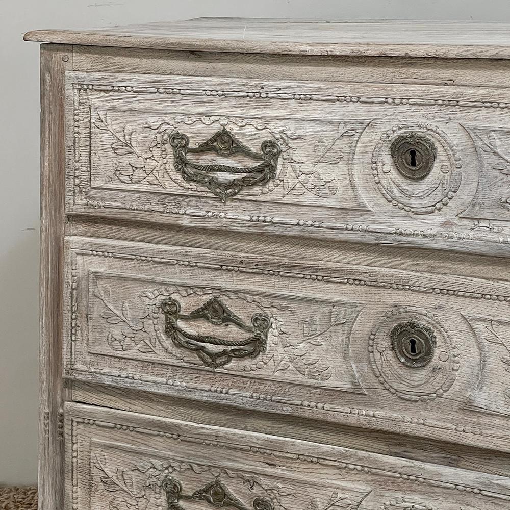 18th Century Country French Whitewashed Commode For Sale 11