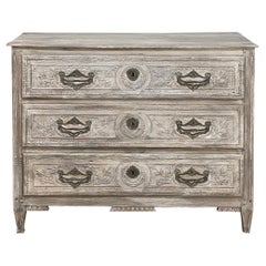 18th Century Country French Whitewashed Commode