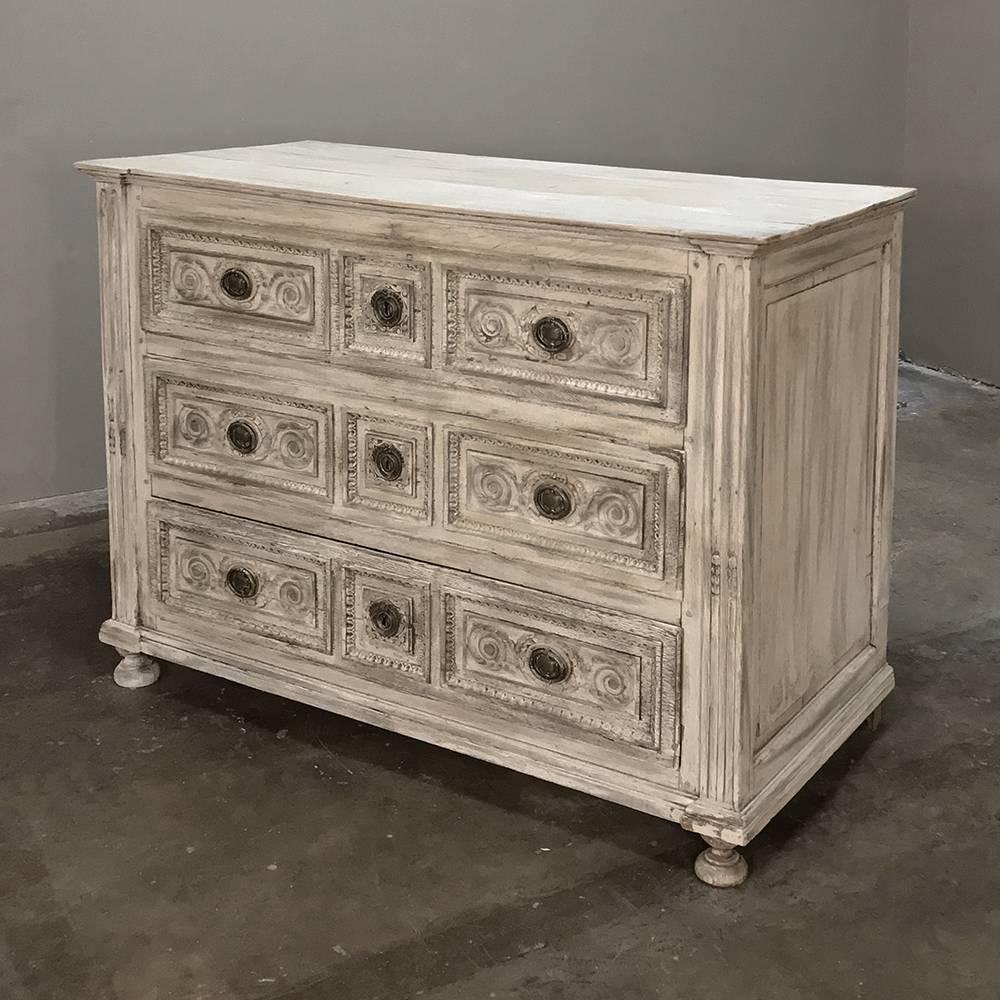18th Century Country French Whitewashed Louis XVI Commode 4