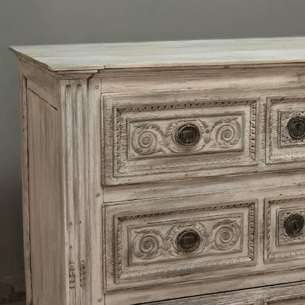 18th Century Country French Whitewashed Louis XVI Commode 1