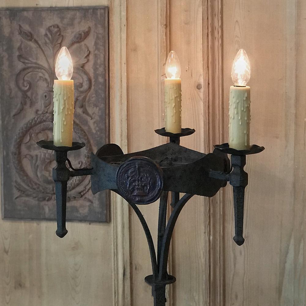 18th Century Country French Wrought Iron Torchere 8