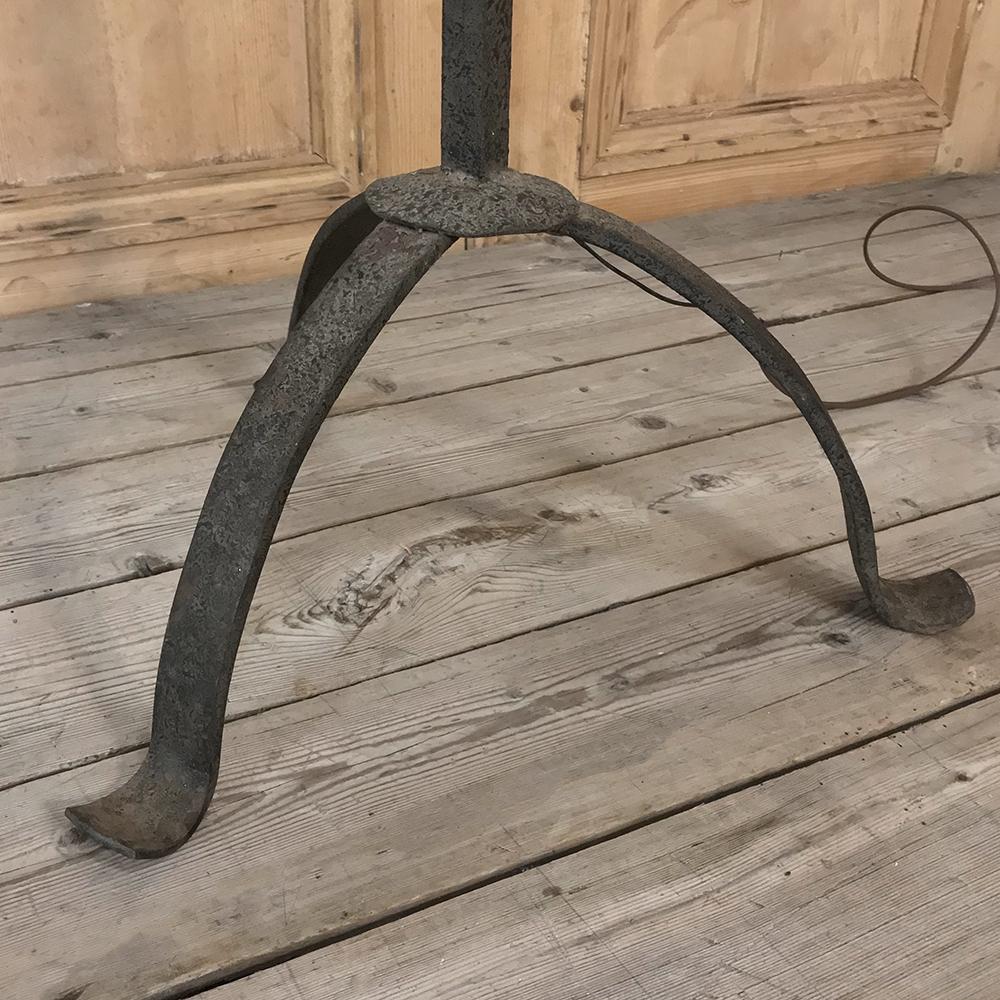 18th Century Country French Wrought Iron Torchere 1