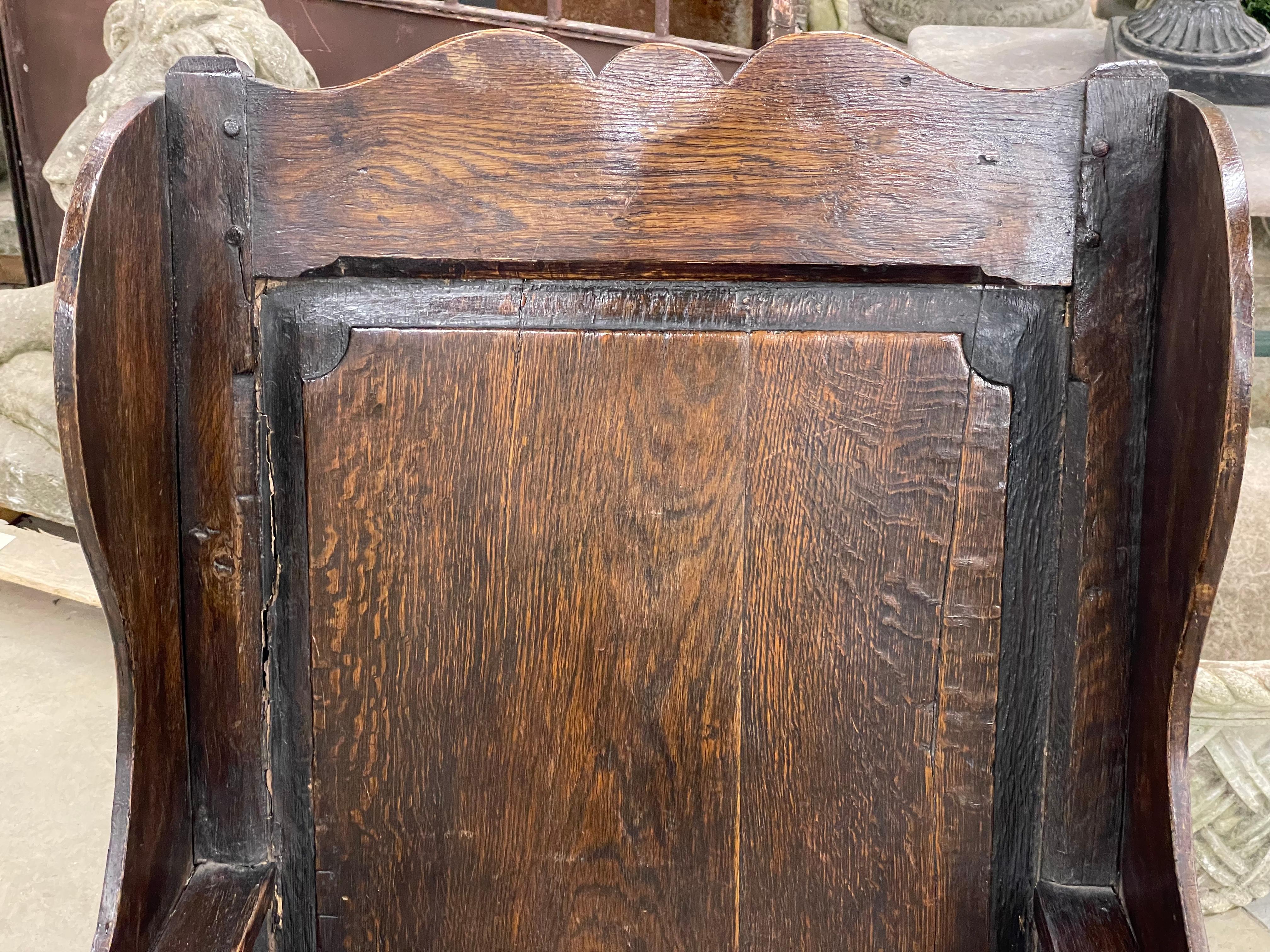 Landhaus-Lammfellstuhl aus dem 18. Jahrhundert (Holz) im Angebot