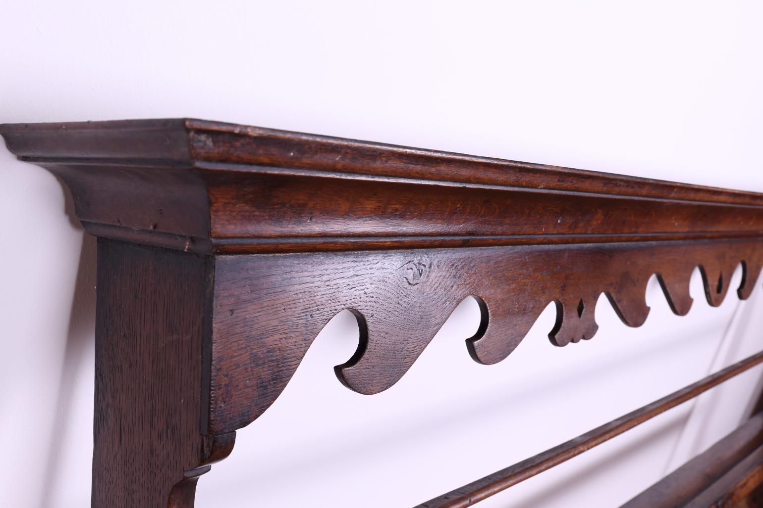 Woodwork 18th century country oak shelves  For Sale