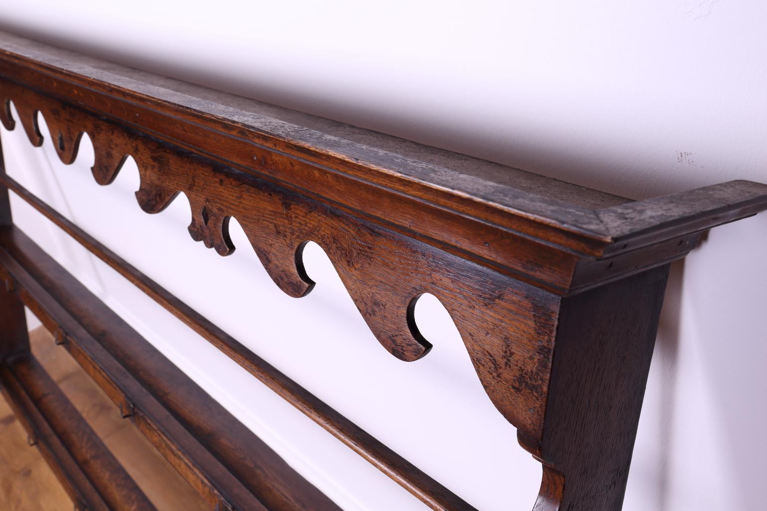 Late 18th Century 18th century country oak shelves  For Sale