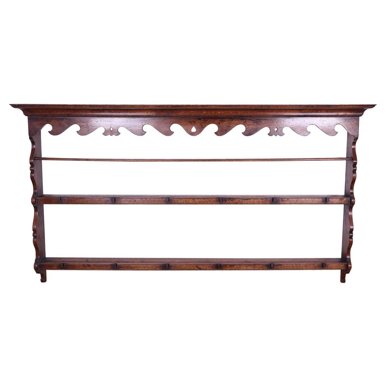 18th century country oak shelves  For Sale