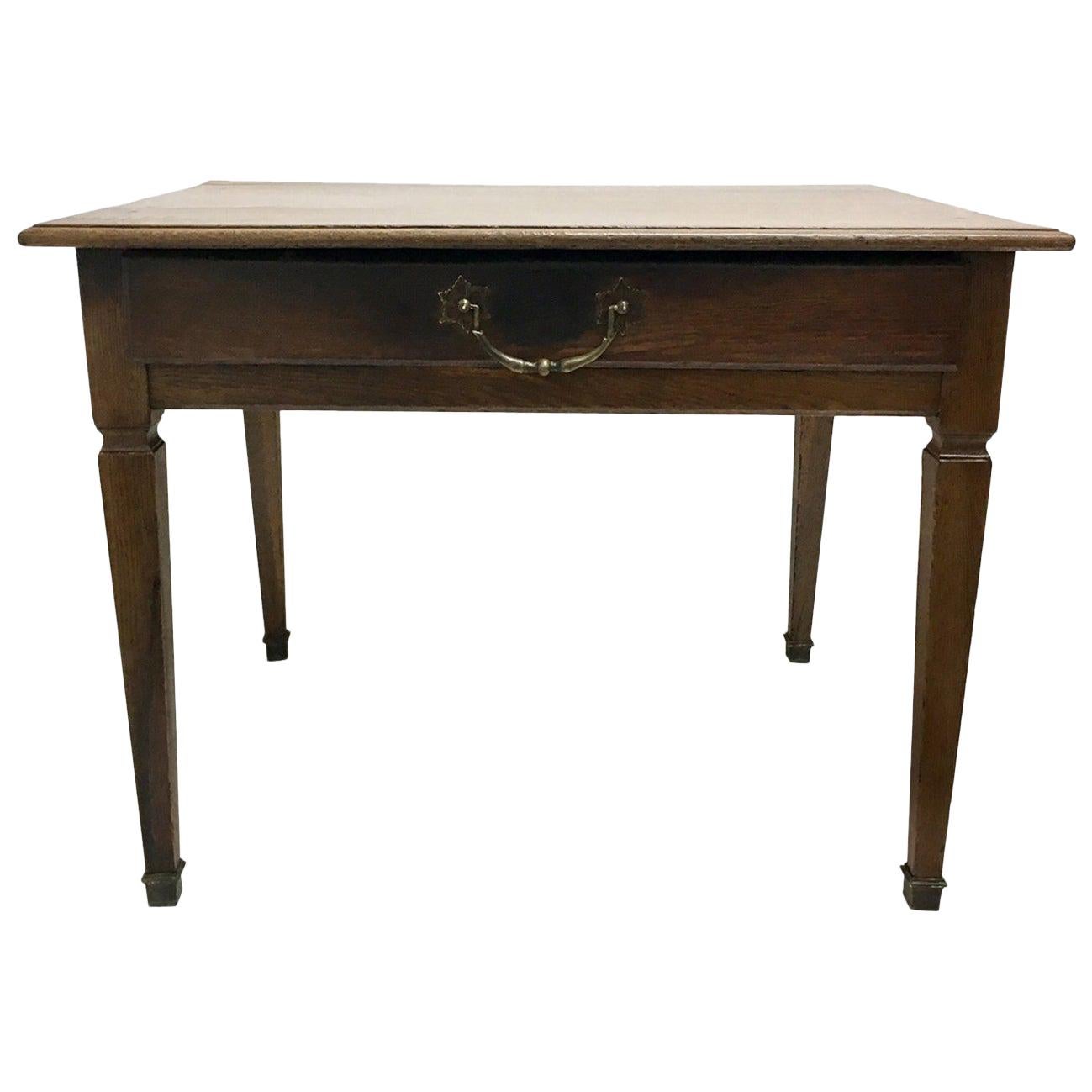 18th Century Oak Country Side Writing Table For Sale