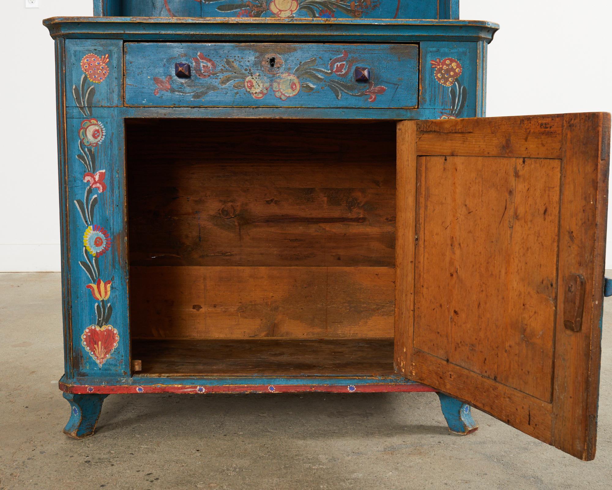 19th Century Country Swedish Painted Farmhouse Cabinet Cupboard 5