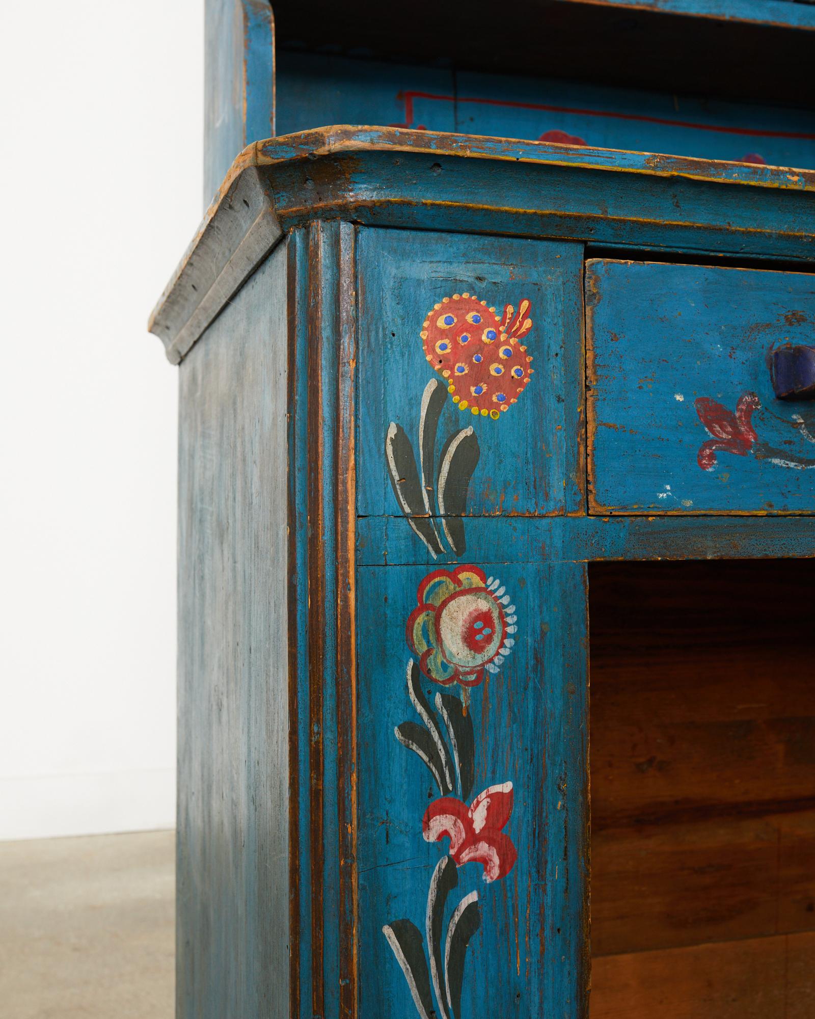 19th Century Country Swedish Painted Farmhouse Cabinet Cupboard 8