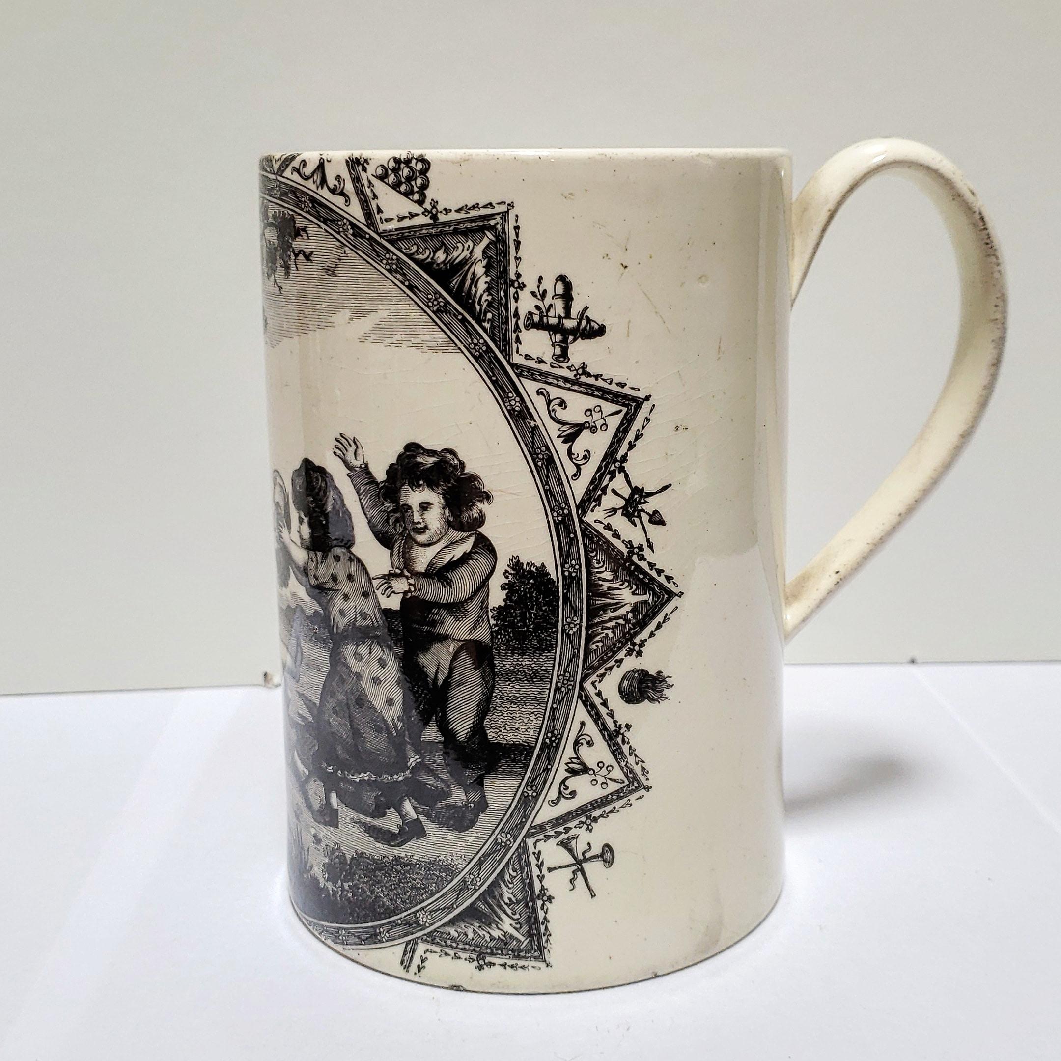 English 18th Century Creamware Liverpool-Type Mug