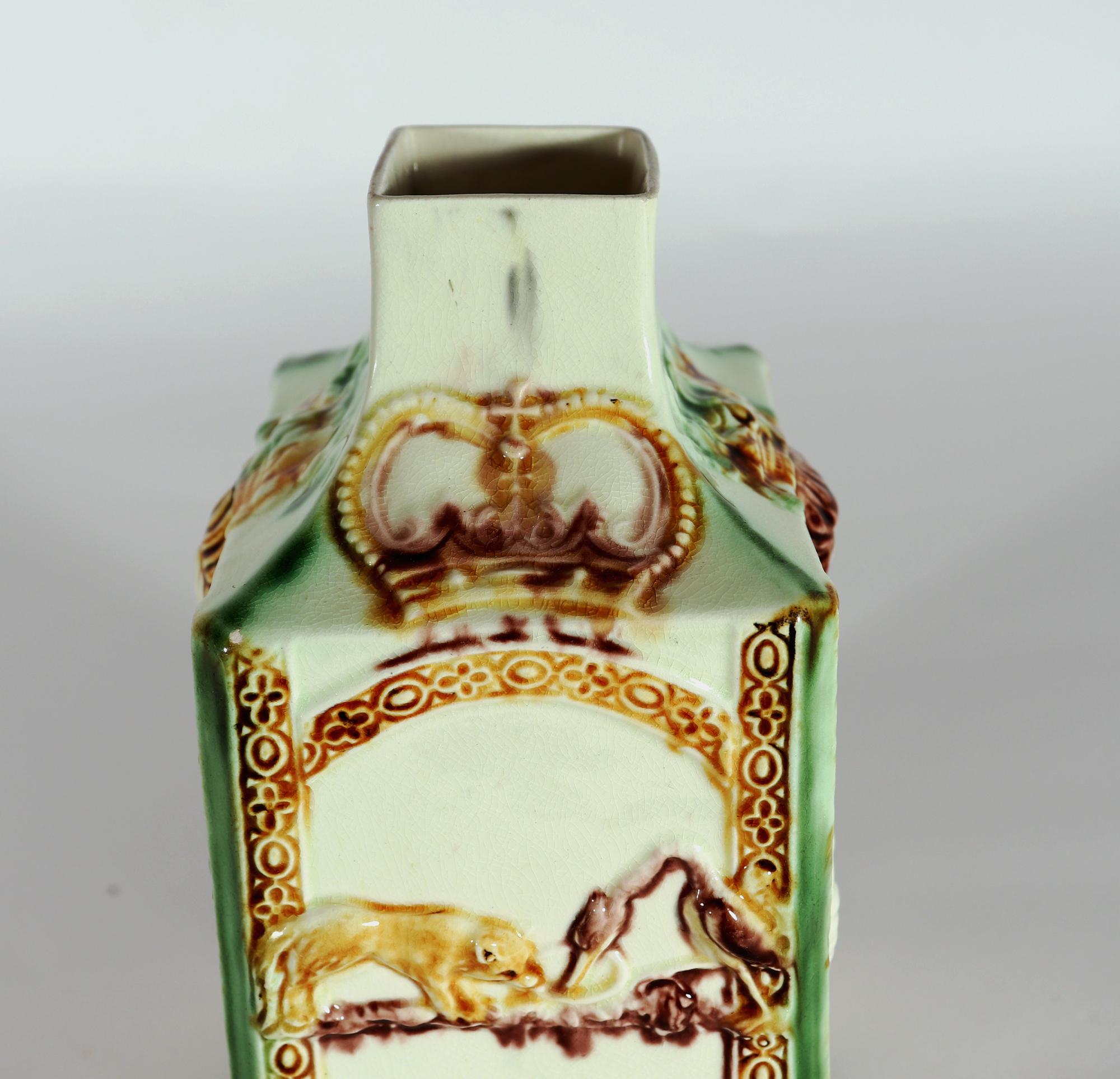 18th-Century Creamware Whieldon-type Large Molded Tea Caddy 8