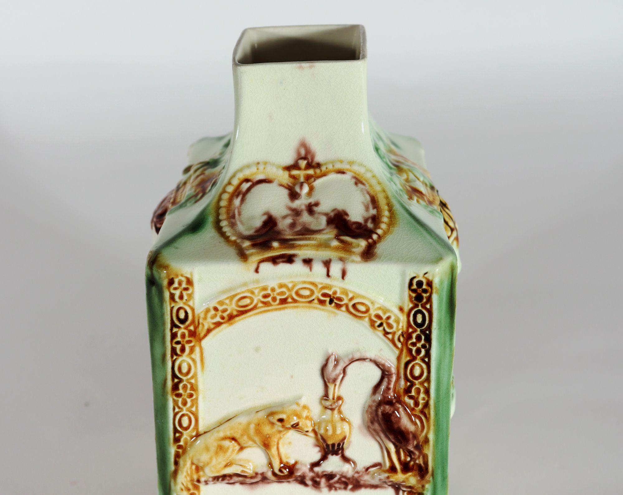 18th-Century Creamware Whieldon-type Large Molded Tea Caddy In Good Condition In Downingtown, PA