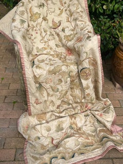 18th Century Crewelwork Tree of Life Wall Hanging