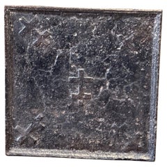 18th Century 'Cross of Loraine' Fireback / Backsplash, France, Louis XIV Period