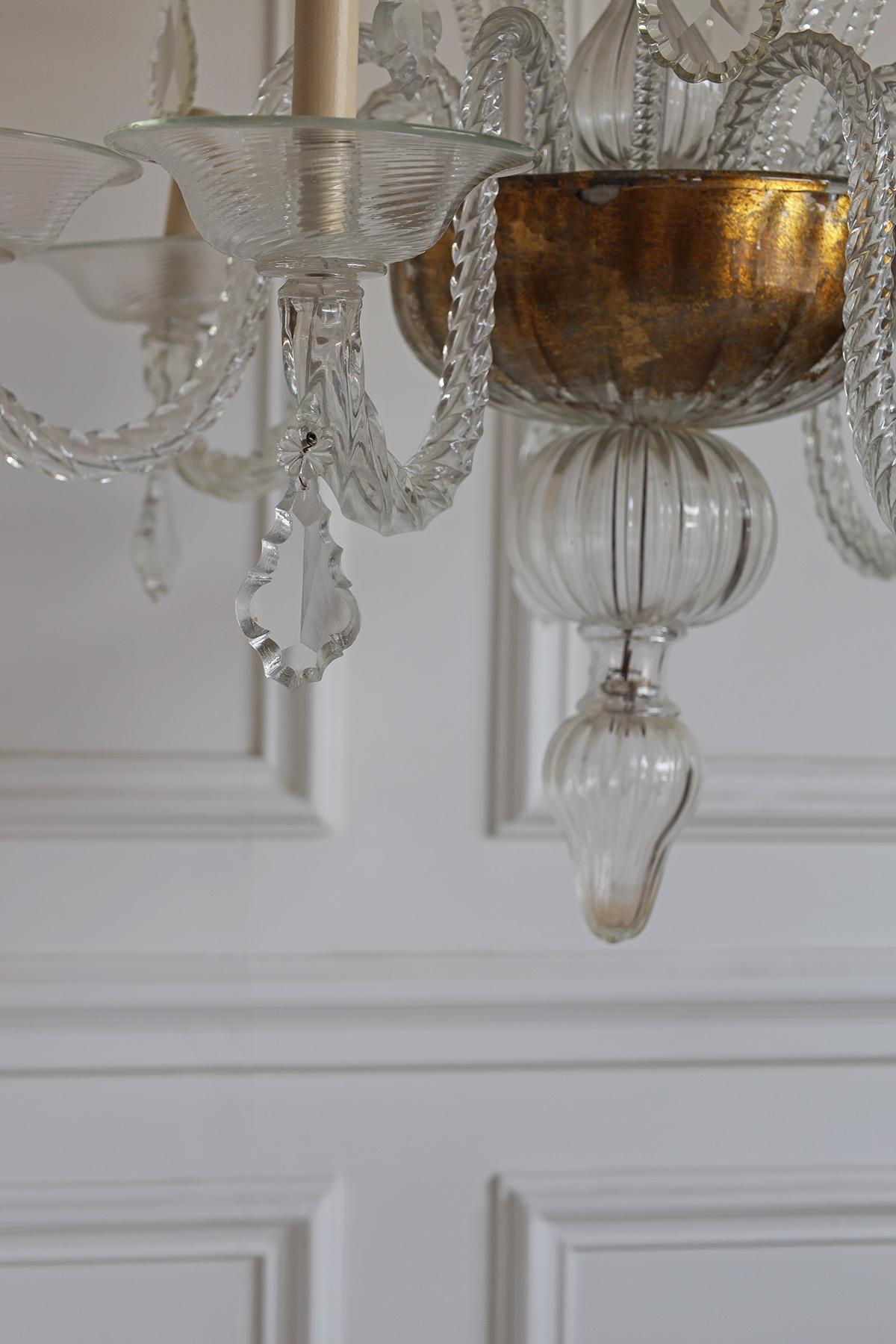 Hand-Crafted 18th Century Crystal Belgian Liègeois Chandelier  For Sale
