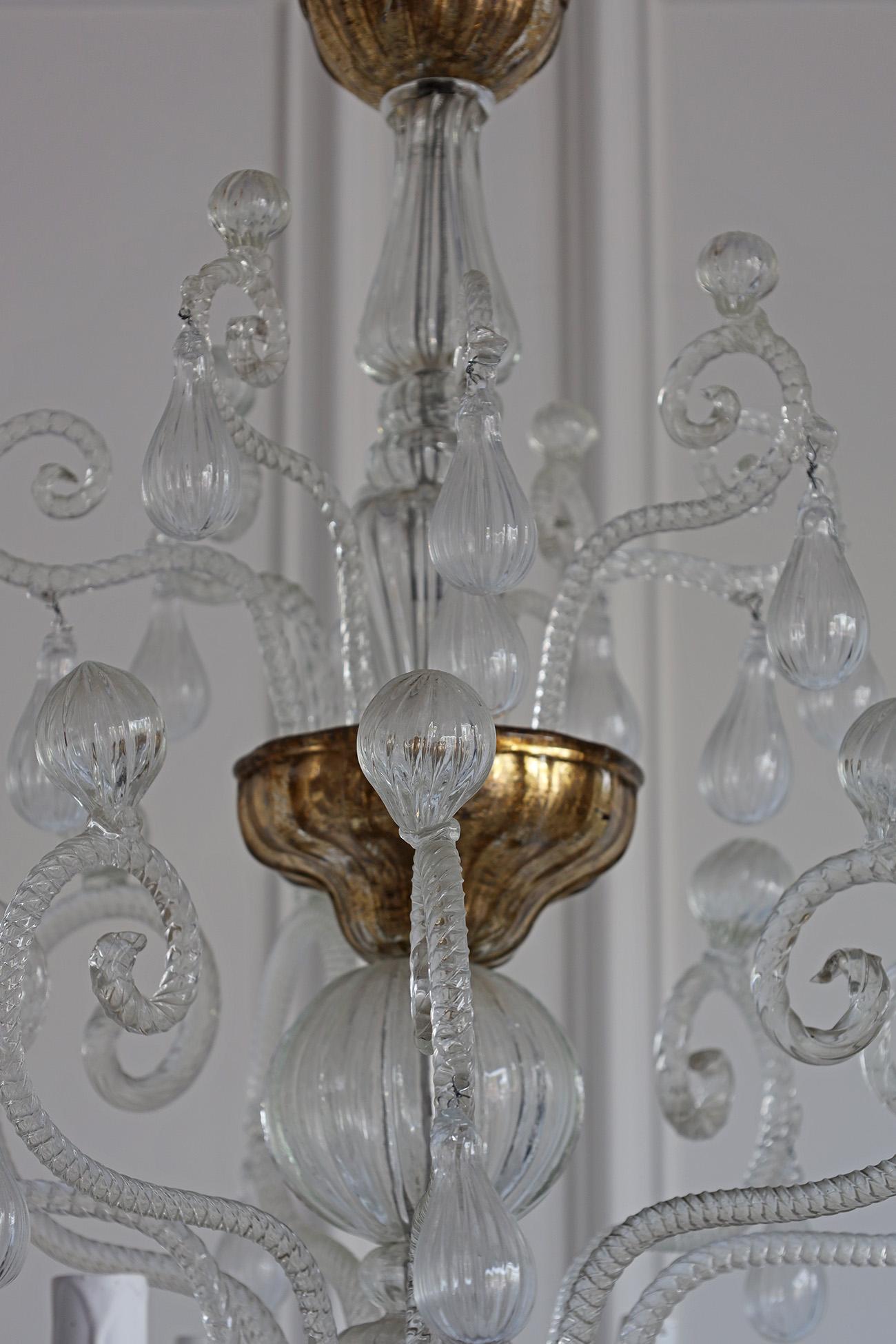 Belgian liègeois crystal chandelier from circa 18th Century.

