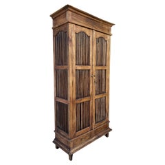 Antique 18th Century Cupboard or Cabinet, Wine Rack, Pine, French, Restored