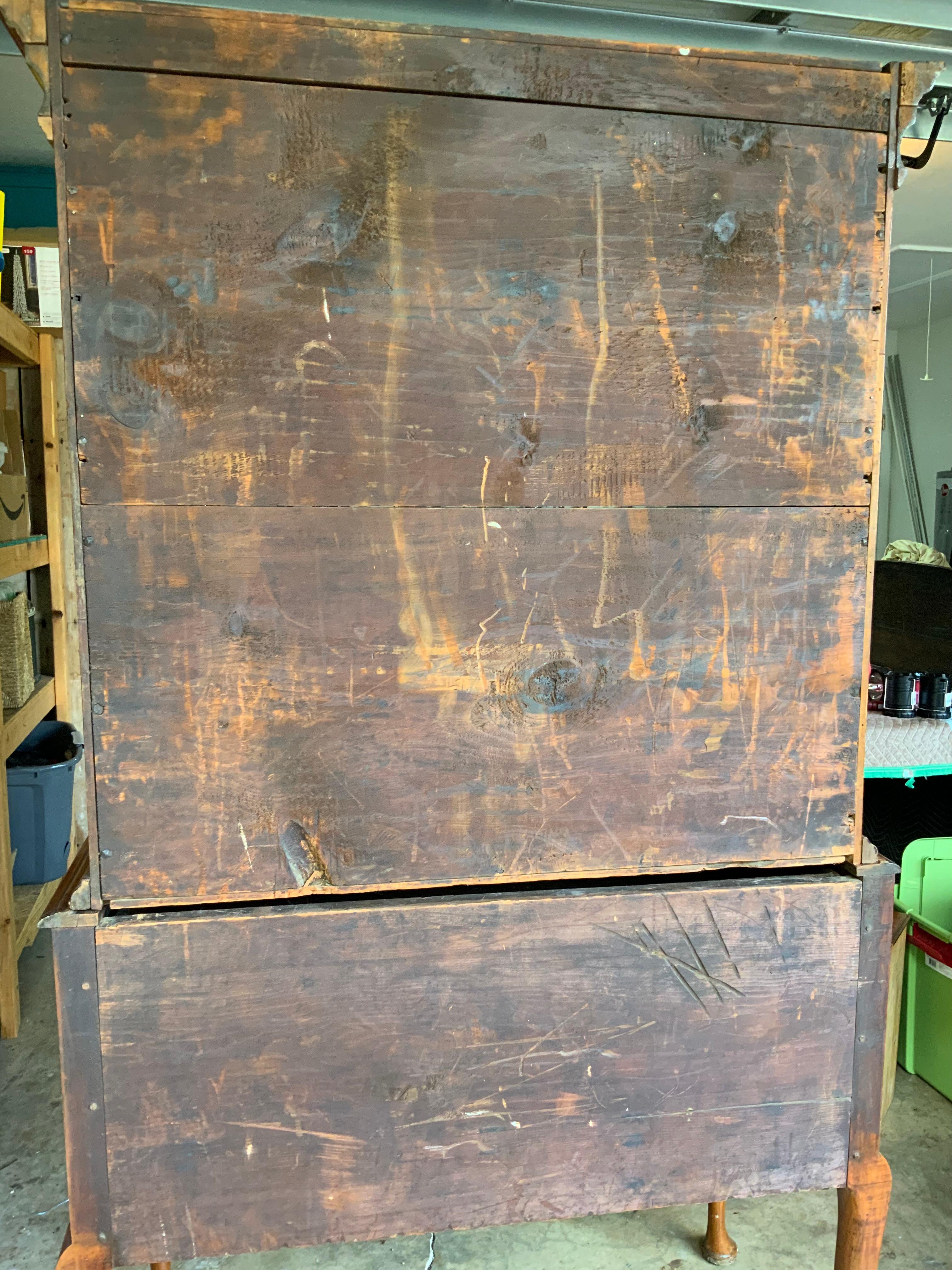 Highboy in acero riccio del XVIII secolo In condizioni buone in vendita a Bradenton, FL