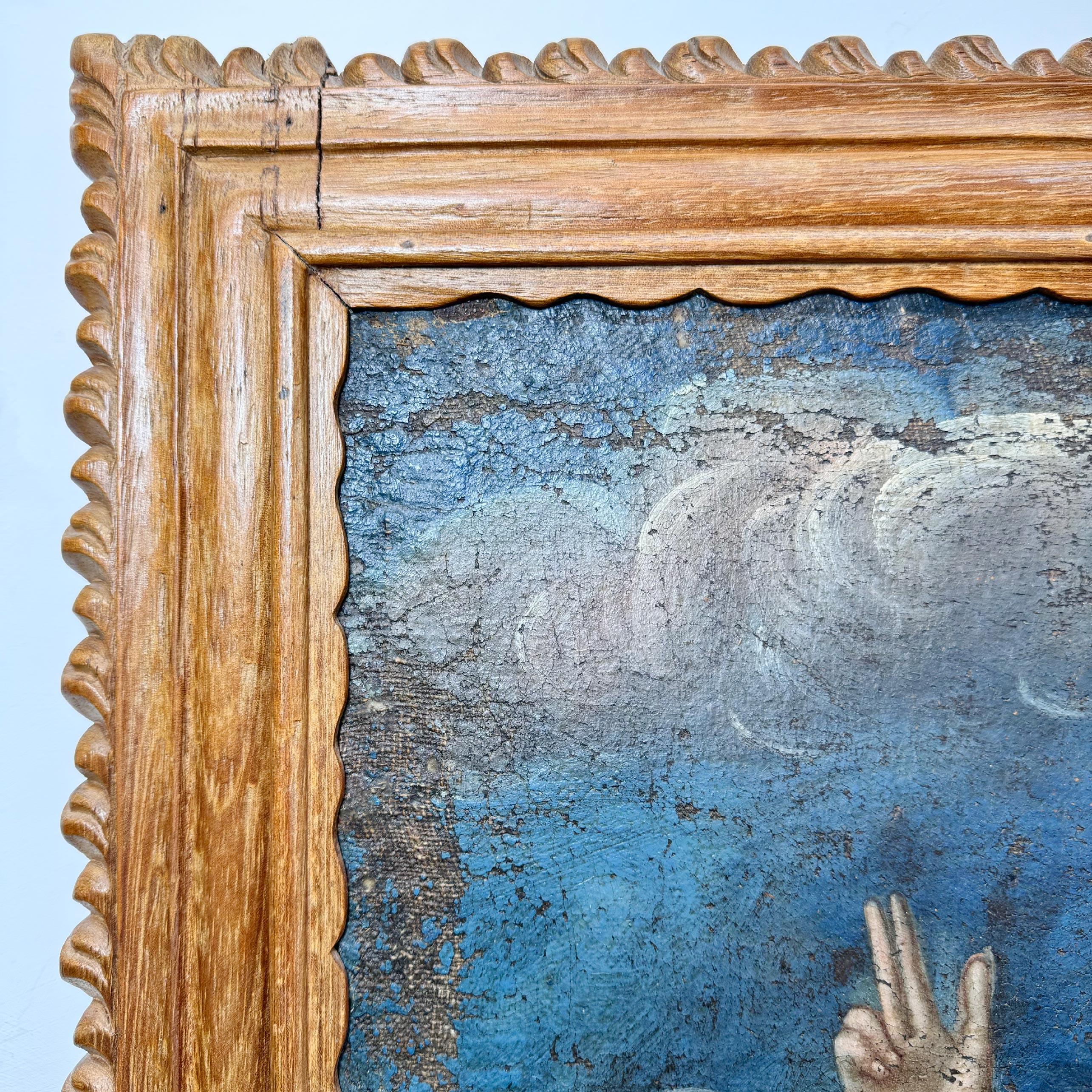 Huile sur toile de l'école de Cusco du 18ème siècle, Pope Gregory XIII en vente 3