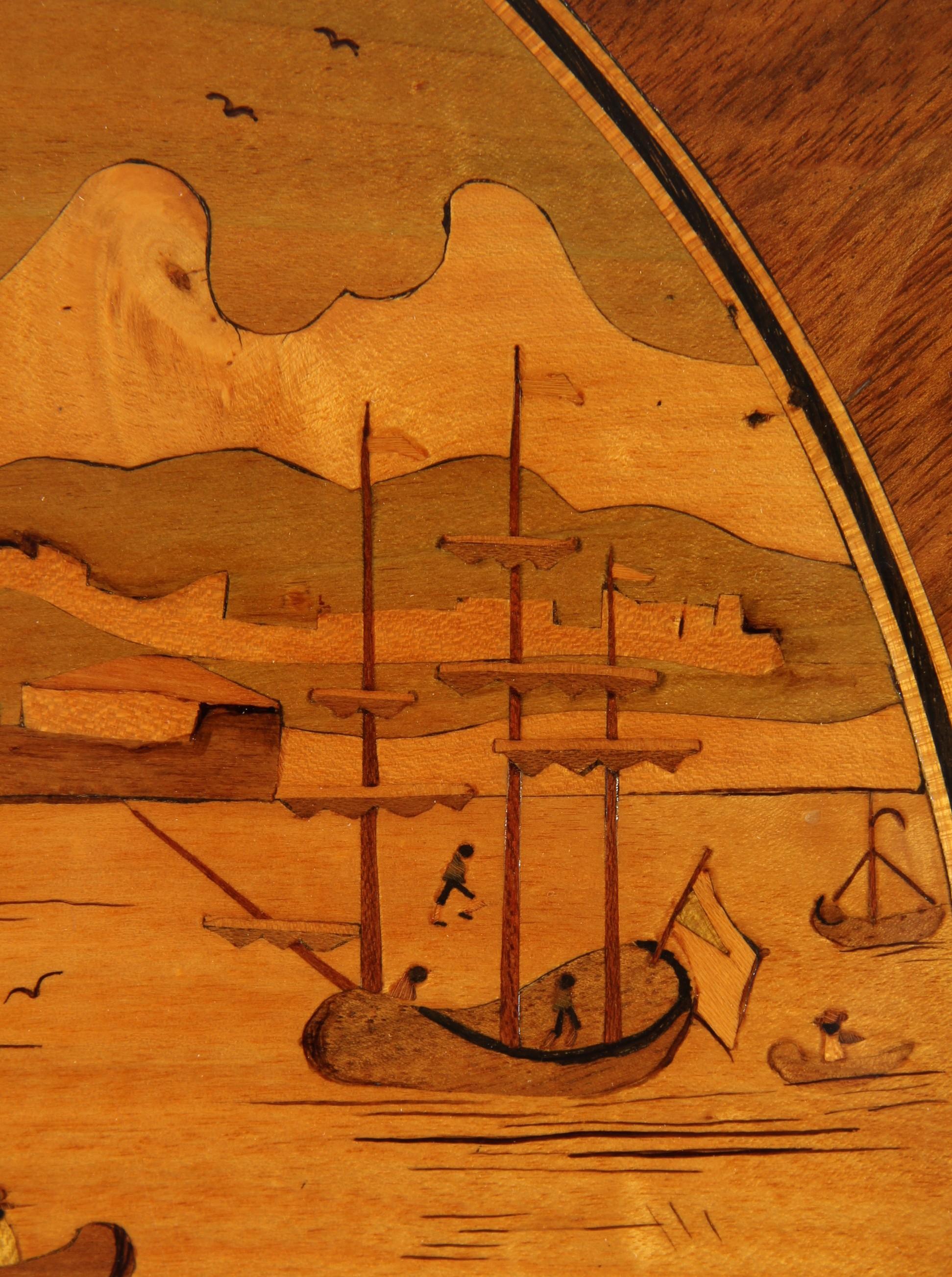 Zylindersekretär, Rollenschreibtisch mit Intarsien, 18. Jahrhundert, Frankreich, um 1780 im Angebot 1