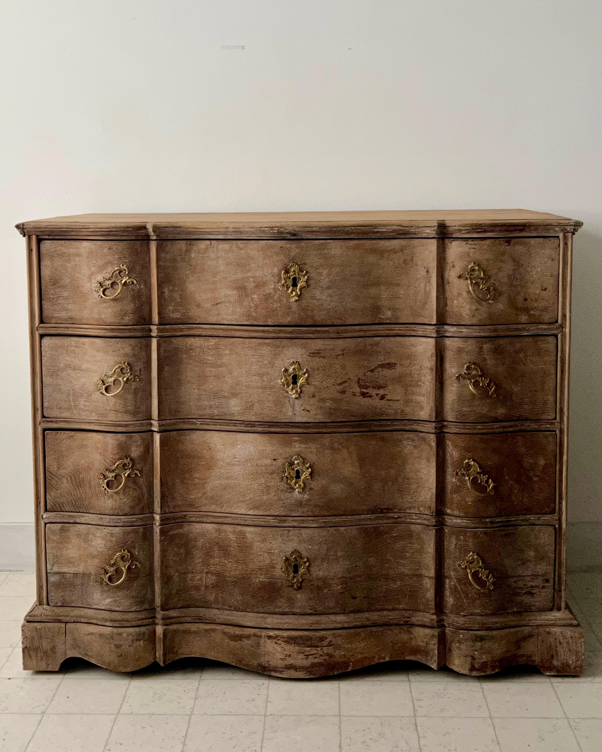 Rococo 18th Century Danish Chest of Drawers For Sale