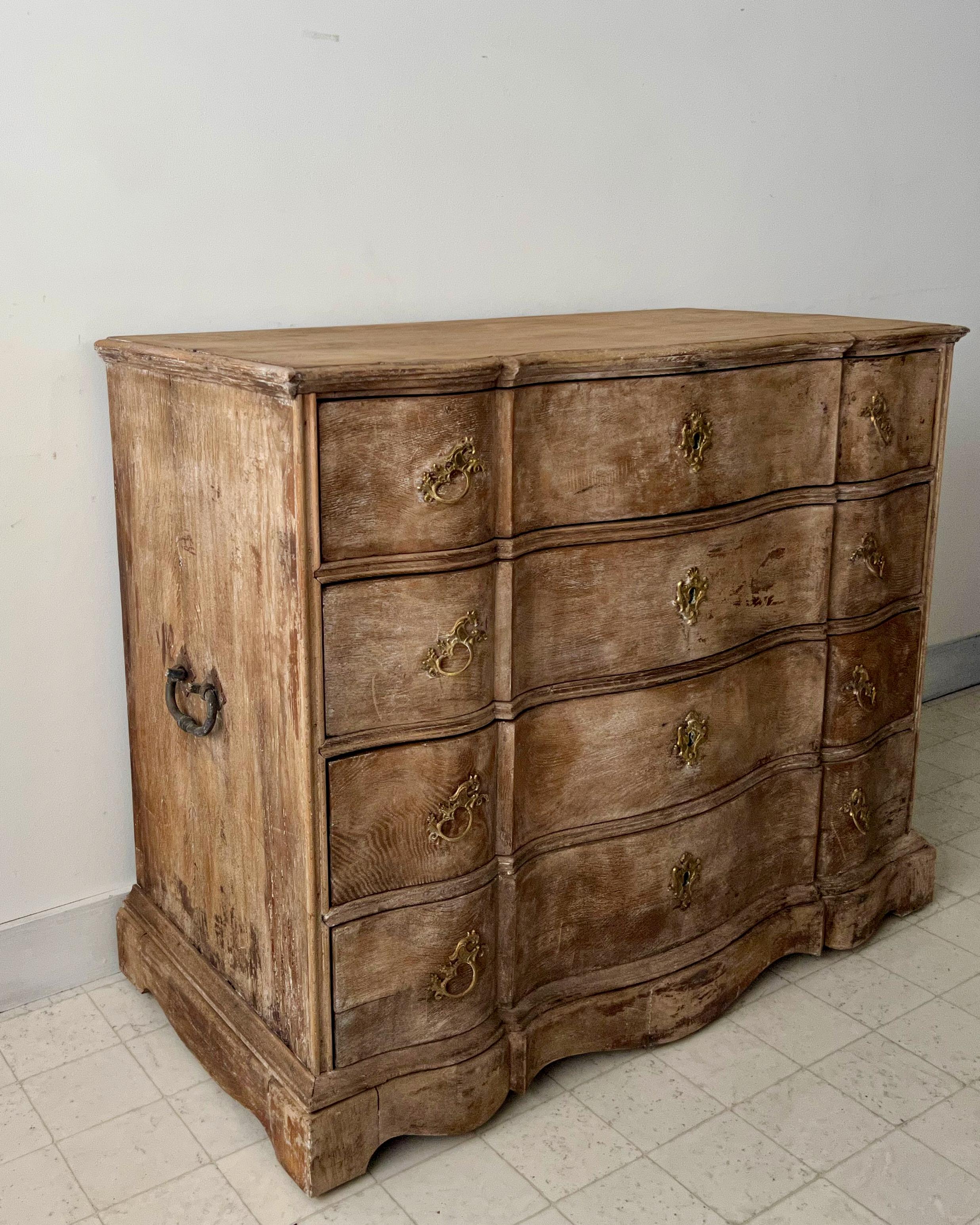 Bleached 18th Century Danish Chest of Drawers For Sale