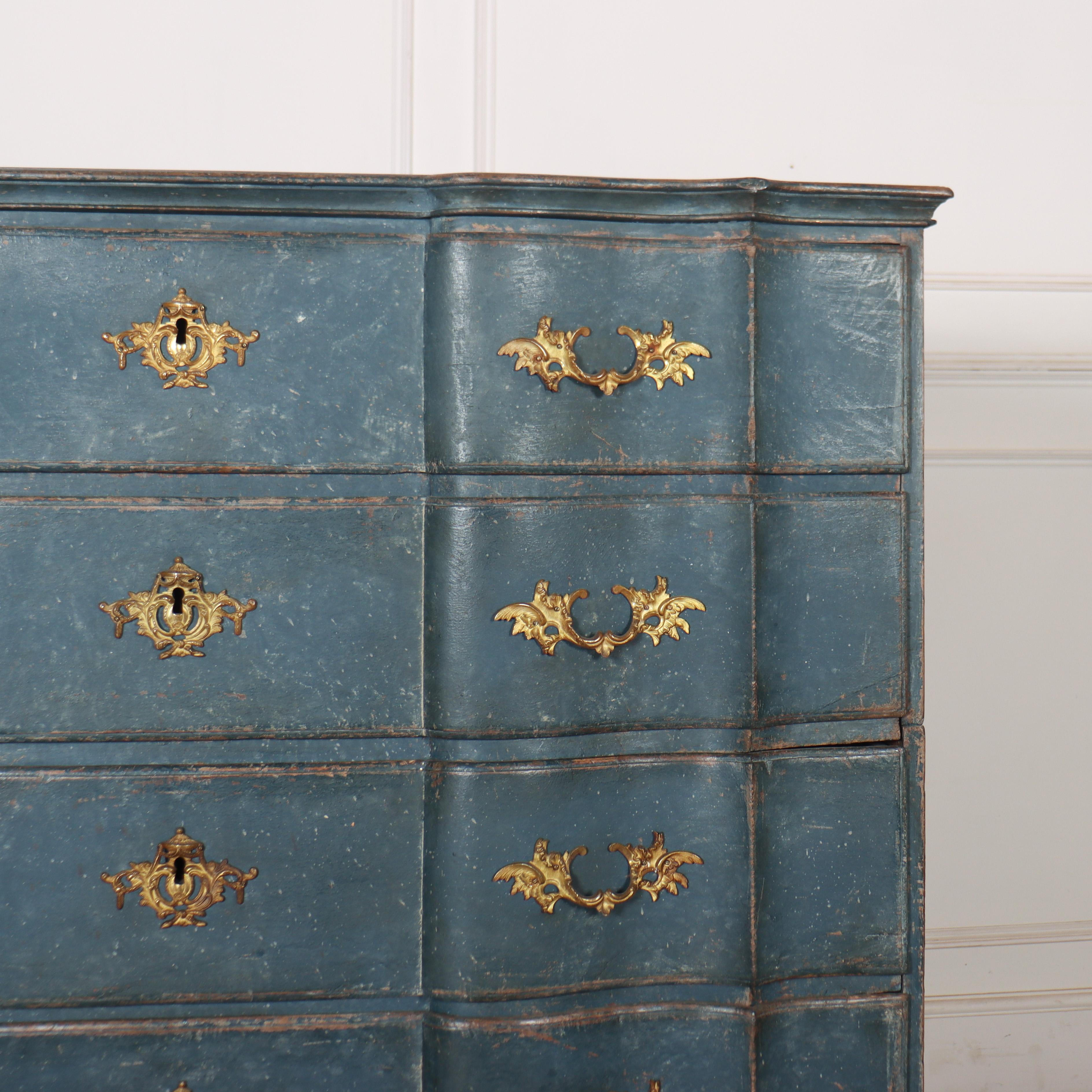 18th Century and Earlier 18th Century Danish Chest of Drawers For Sale