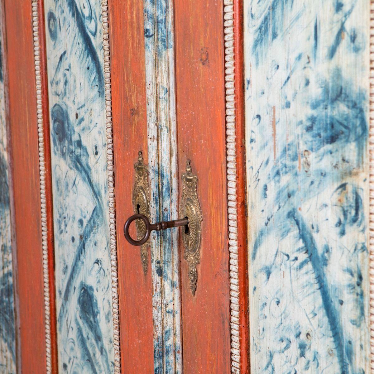 Cabinet with Original Paint. 18th Century Danish Louis XVI For Sale 10