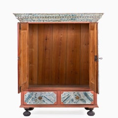 Cabinet with Original Paint. 18th Century Danish Louis XVI