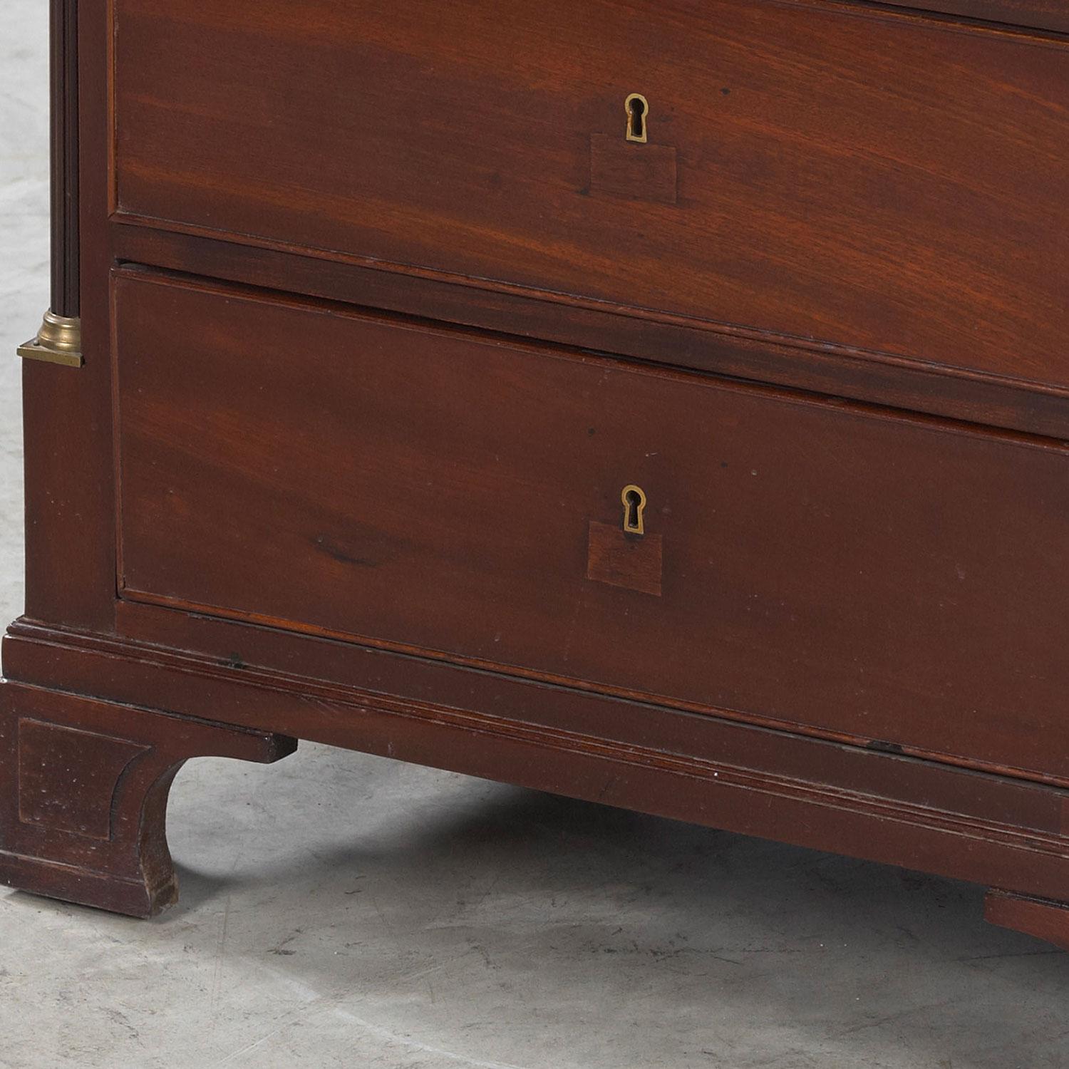 Danish Louis XVI Mahogany With  Bronzes Chest  of Drawers For Sale 2