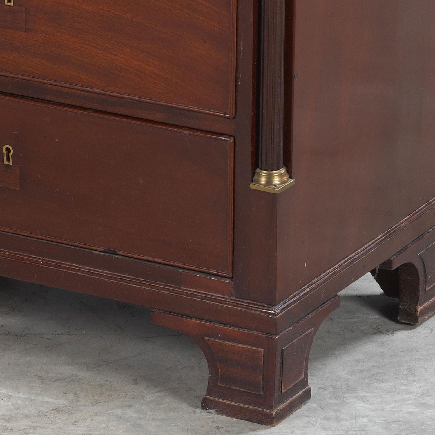 Danish Louis XVI Mahogany With  Bronzes Chest  of Drawers For Sale 3