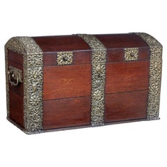 18th Century Danish oak dome top coffer