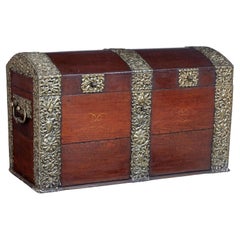 18th century Danish oak dome top coffer