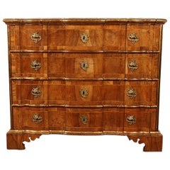18th Century Danish Rococo Chest of Drawers with Key