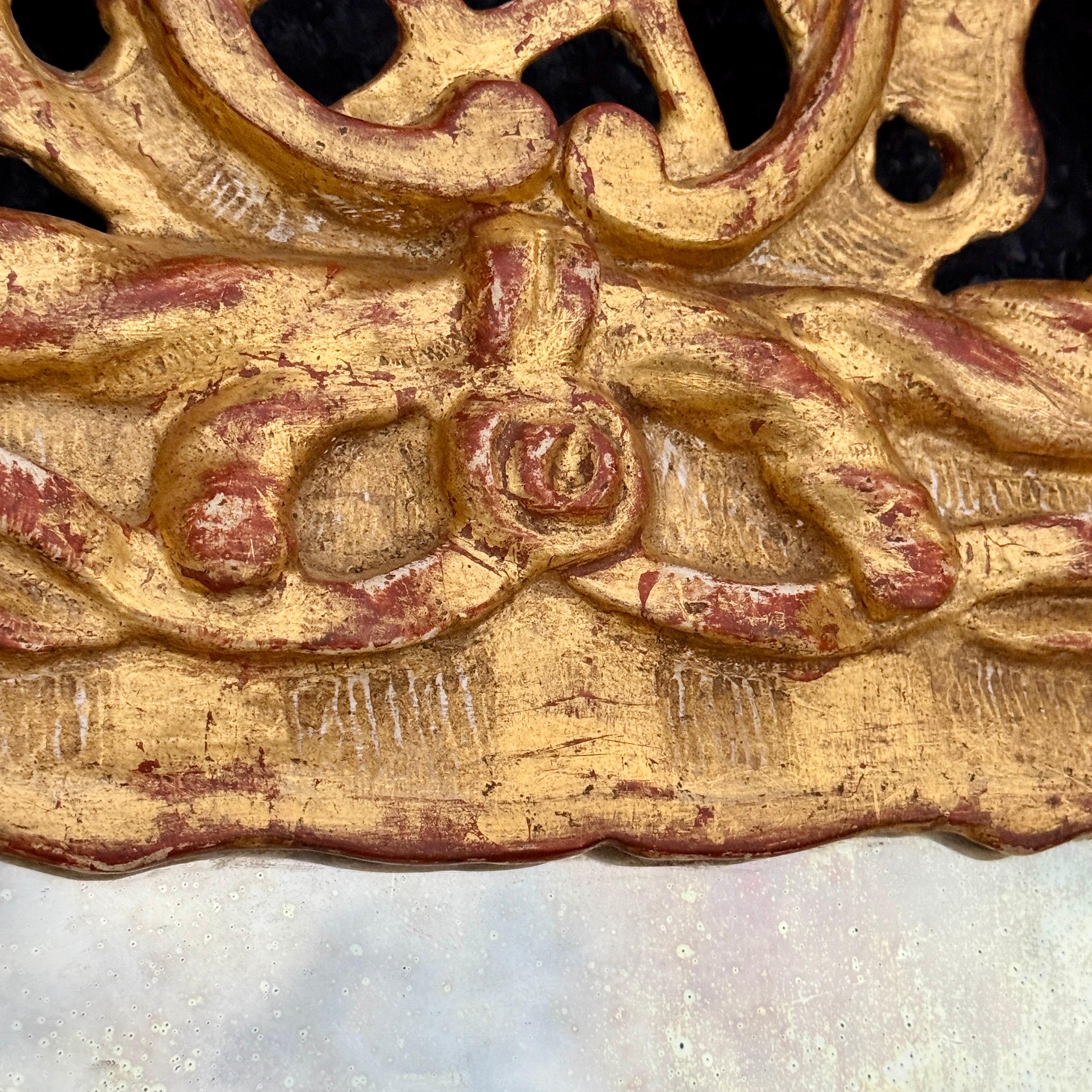 Miroir mural en bois doré rococo danois du 18e siècle en vente 4