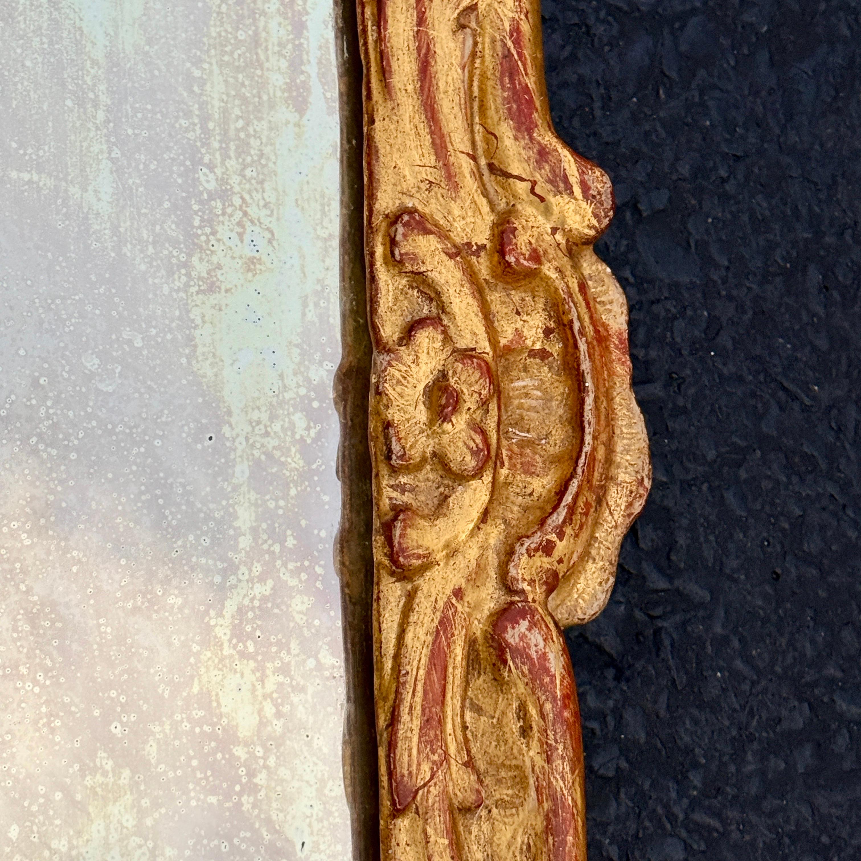 XVIIIe siècle Miroir mural en bois doré rococo danois du 18e siècle en vente