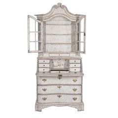 18th Century Danish Rococo Period Secretaire