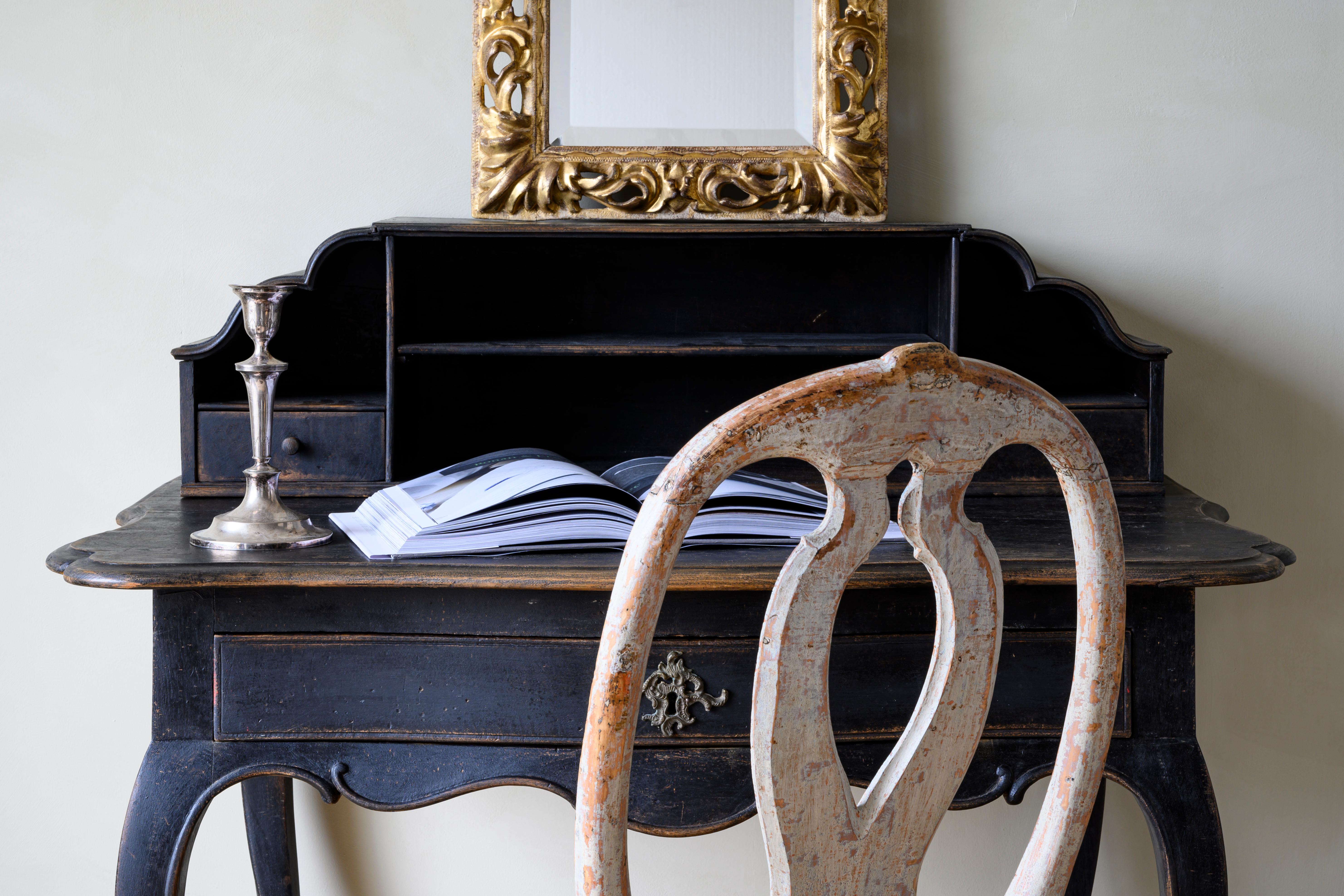 18th Century Danish Rococo Writing Desk 4