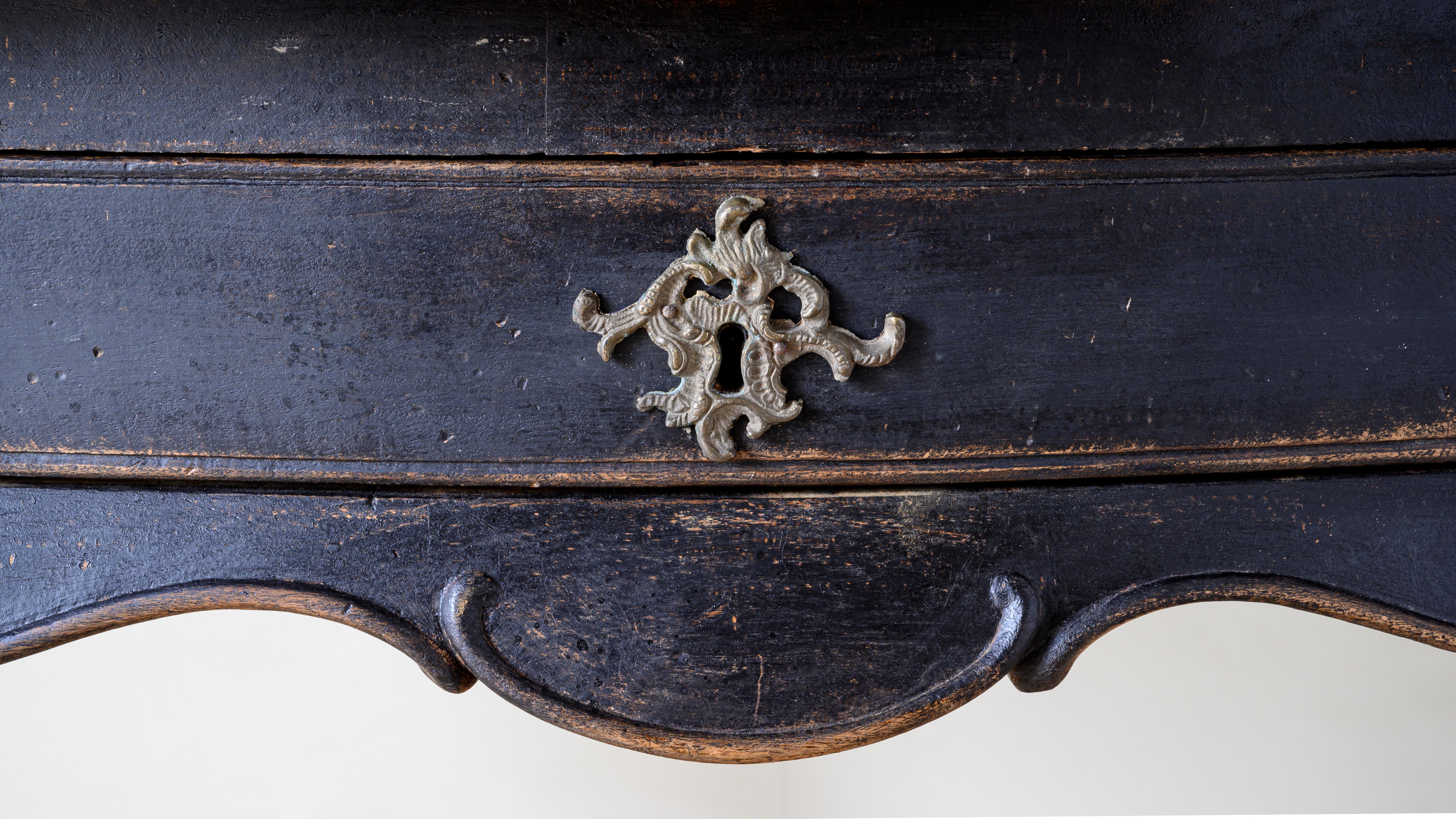 18th Century Danish Rococo Writing Desk In Good Condition In Allerum, SE