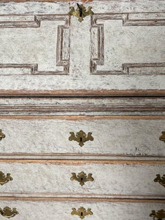 18th Century Danish Secretary with Glazed Doors and Front-fall Desk