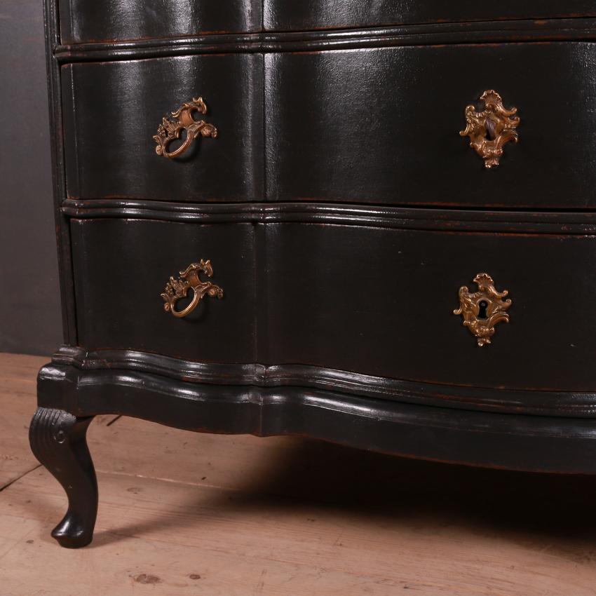 18th Century and Earlier 18th Century Danish Serpentine Commode