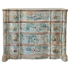 18th Century Danish Serpentine Front Chest in Original Color