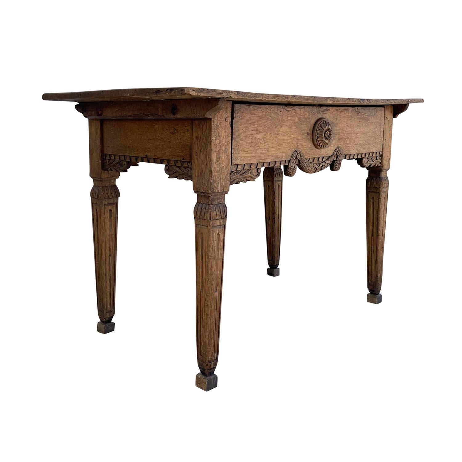 Hand-Carved 18th Century French Régence Console Table - Antique Oakwood Farm, End Table