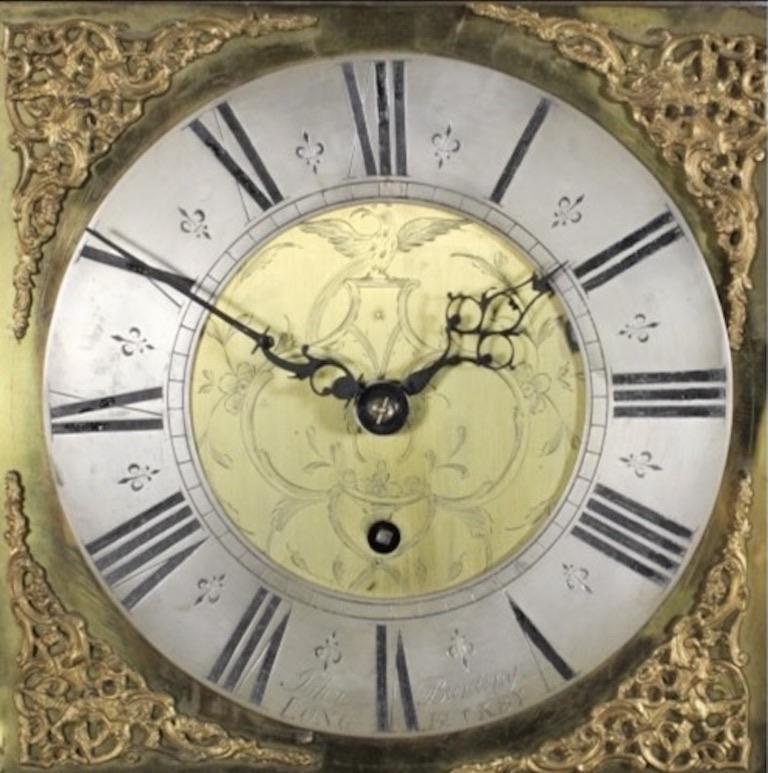 An elegant 18th century dark oak longcase clock by John Bunting of Long Buckby. 

The 11