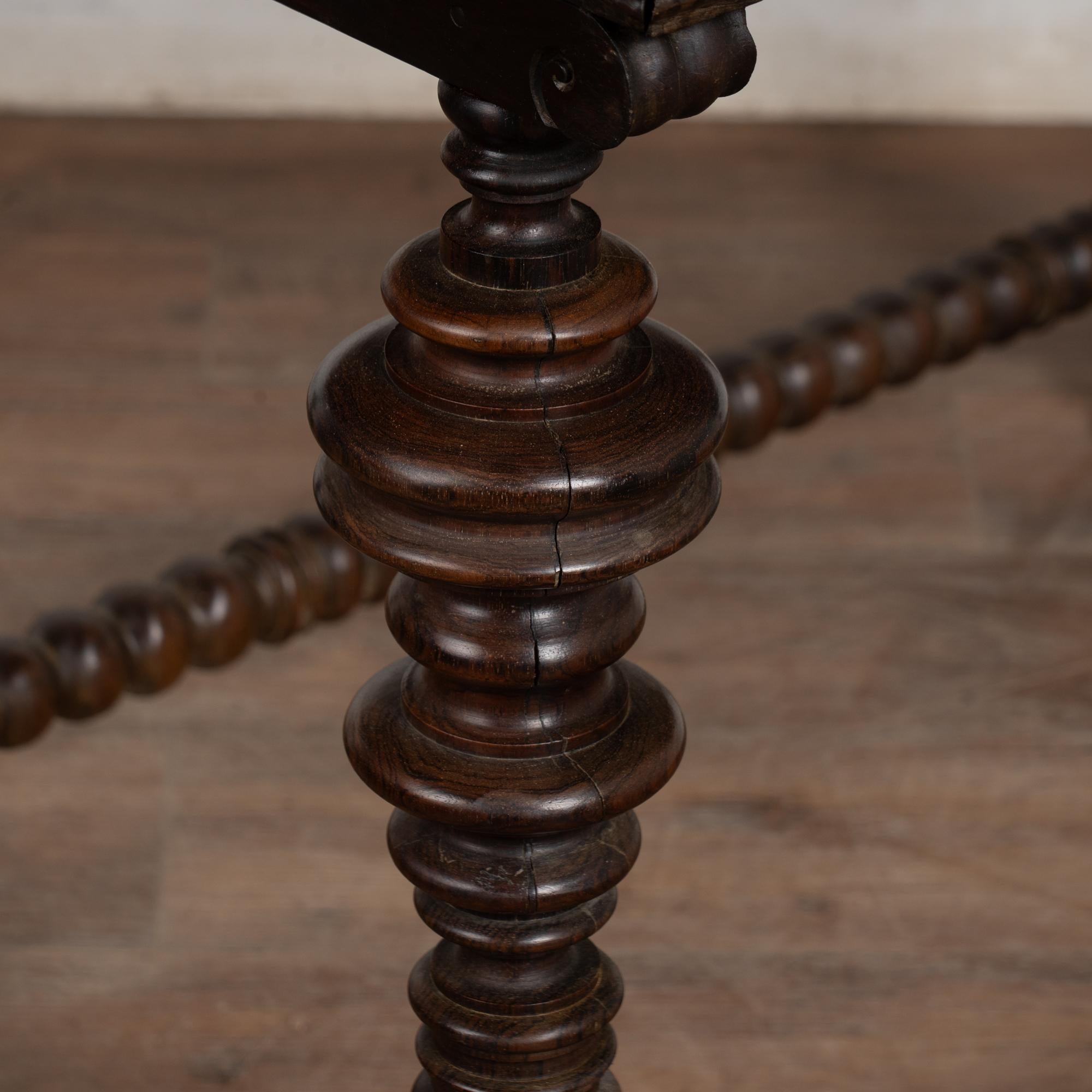 18th Century Dark Oak Side Table with Two Drawers For Sale 3