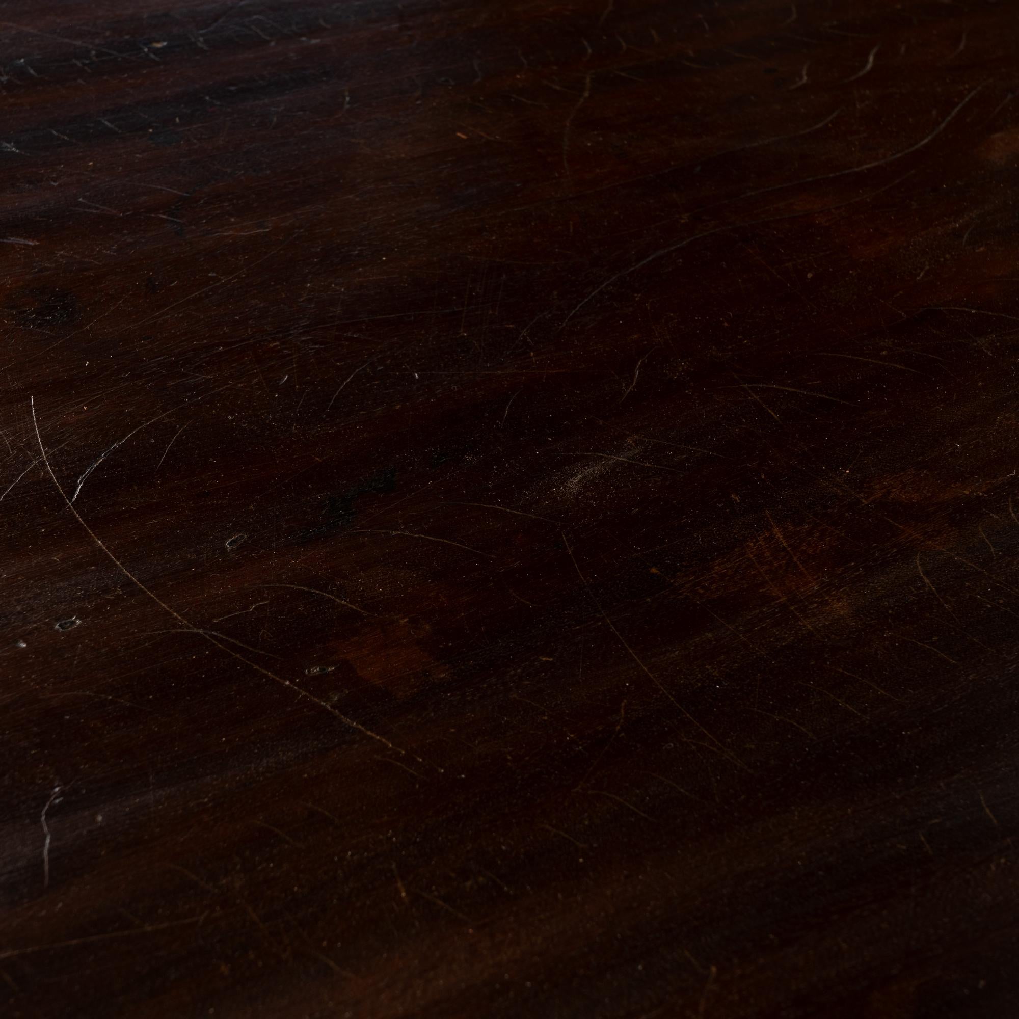 18th Century Dark Oak Side Table with Two Drawers For Sale 9