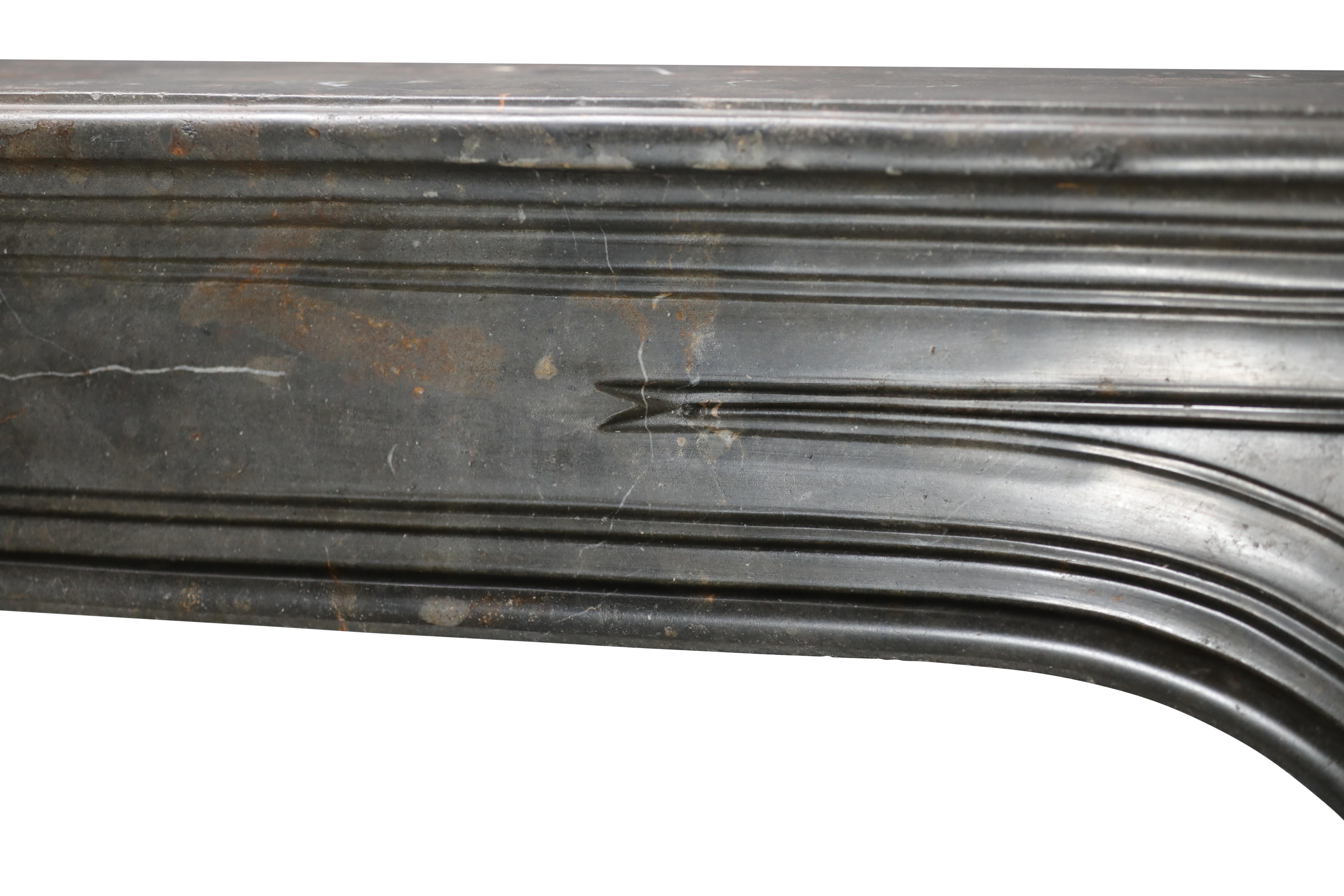 18th Century Dark Stone Fireplace Surround From French Chateau For Sale 10
