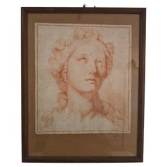 Disegno datato del XVIII secolo - Ritratto di una giovane donna (6 maggio 1780-70?)